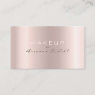 Makeup Artist Luxury Rose Gold Ombre Business Card