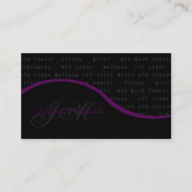 Makeup Artist Make Up Woman Business Card (Front)