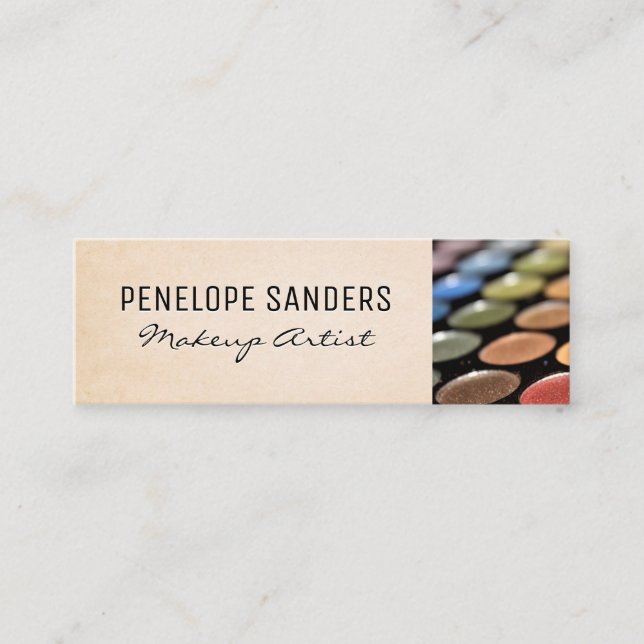 Makeup Artist | Makeup Palettes Mini Business Card (Front)