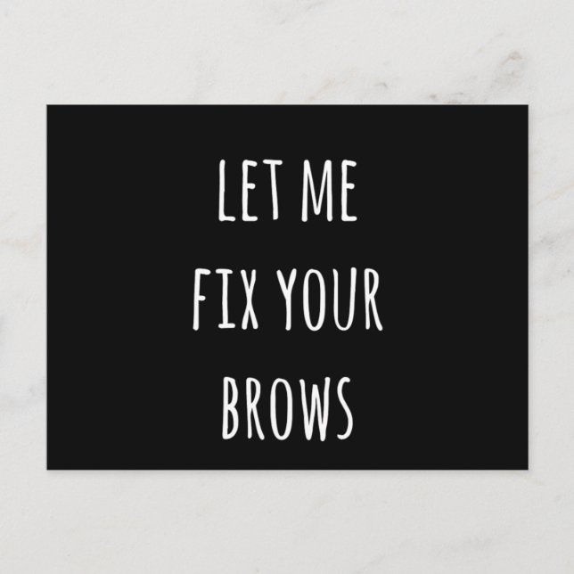 Makeup Artist Microblading Brow Design Postcard (Front)