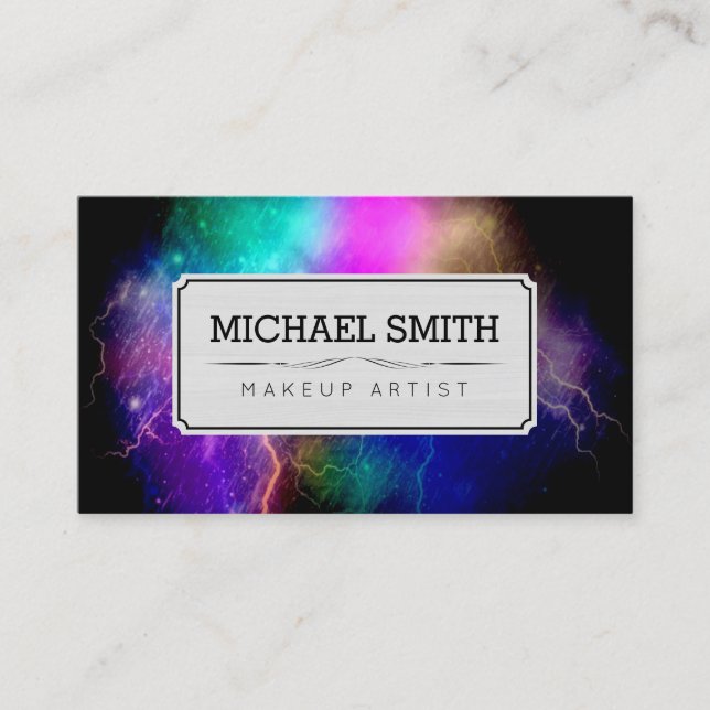 Makeup Artist Modern Galaxy #15 Business Card (Front)
