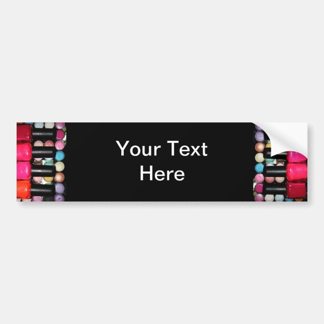 Makeup Artist Nail Polishe Eye Shadow Palette Bumper Sticker (Front)