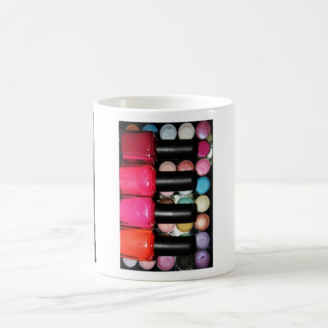 Makeup Artist Nail Polishe Eye Shadow Palette Coffee Mug (Center)