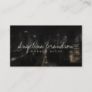 Makeup Artist Night City Photo Fashion Card