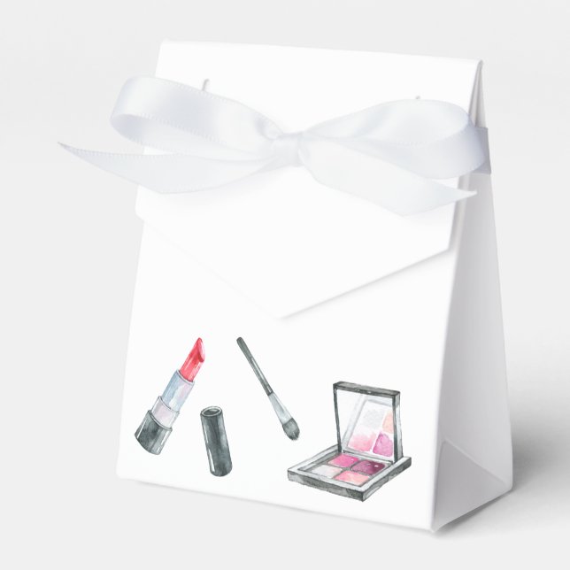 Makeup Artist Personalized Custom Art Favor Box (Front Side)