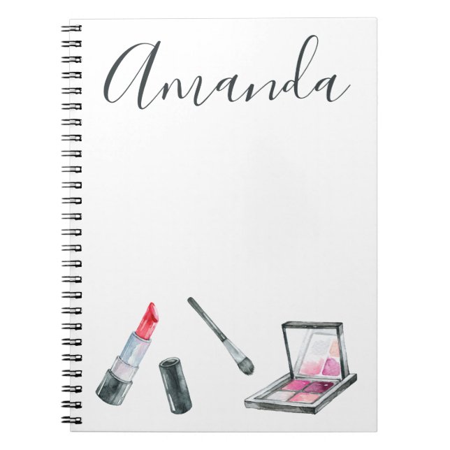 Makeup Artist Personalized Custom Art Notebook (Front)