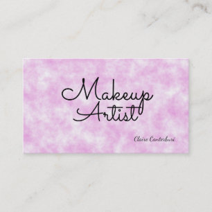 Makeup Artist Pink Clouds Business Card