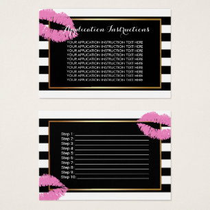 Makeup Artist Pink Lips Application Instructions