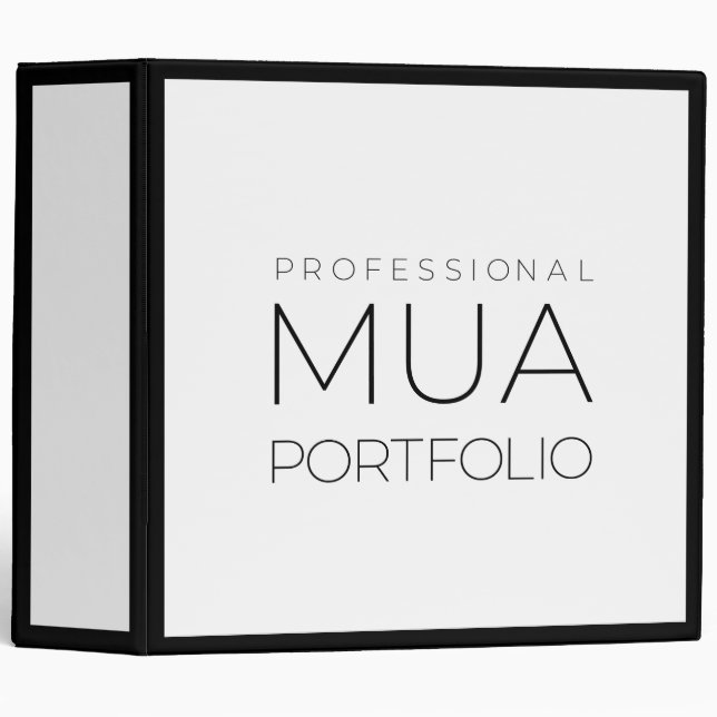 Makeup Artist Professional Portfolio  3 Ring Binde Binder (Front/Spine)