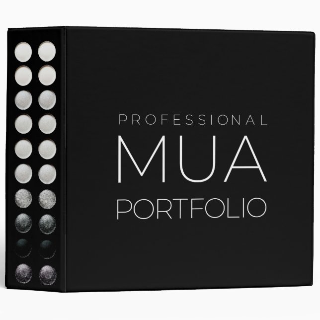 Makeup Artist Professional Portfolio  3 Ring Binde Binder (Front/Spine)
