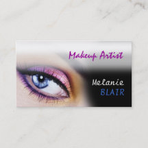 Makeup Artist Purple Eye Business Card