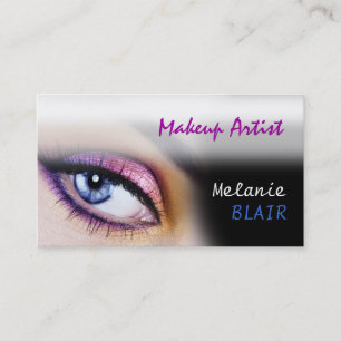 Makeup Artist Purple Eye Business Card