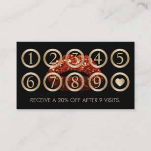 Makeup Artist Red Glitter Lips Salon Loyalty