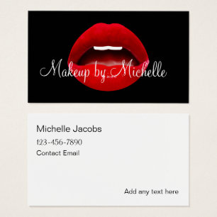 Makeup Artist Red Lipstick Budget Businesscards