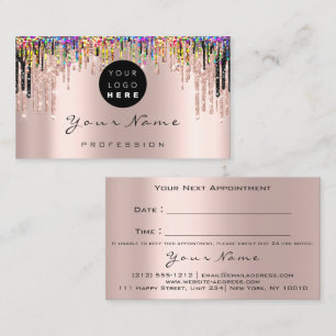 Makeup Artist Rose Holograph Appointment Logo