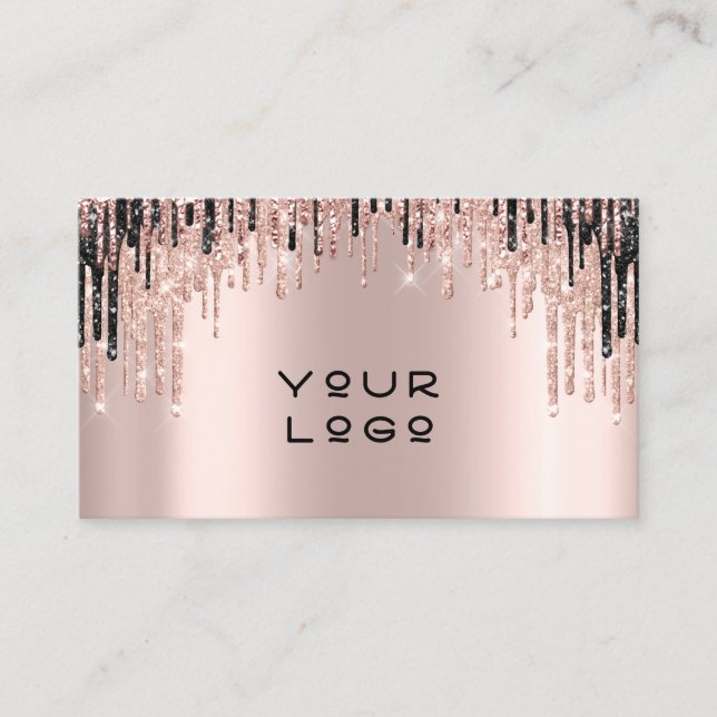 Makeup Artist Rose Spark Lips Wax Appointment Logo Card (Front)