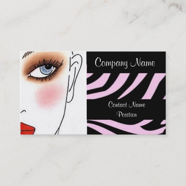 Makeup artist salon beauty business card (Front)