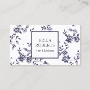 Makeup Artist Salon Vintage Floral Appointment Card