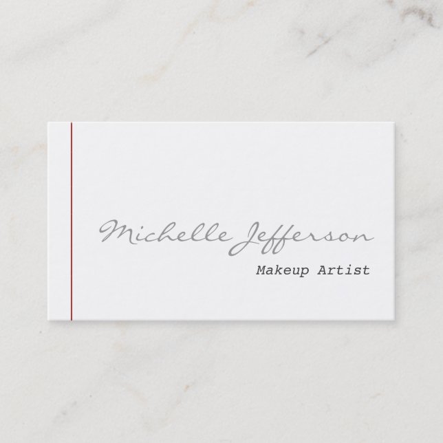Makeup Artist Script Charming Business Card (Front)