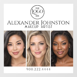 Makeup Artist Storefront Photo Branding Window Cling
