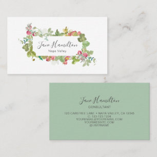 Makeup Artist Strawberry & Vine  Business Card