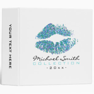 Makeup Artist Stylish Multicolor Glitter Lips #3 Binder