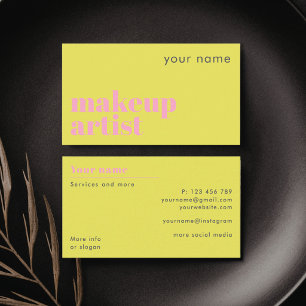 Makeup artist technician freelance Business Card