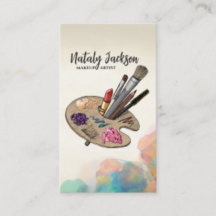 Makeup artist tools palette business card