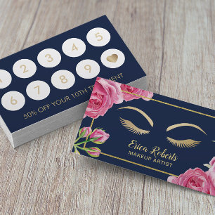 Makeup Artist Vintage Floral Navy Loyalty