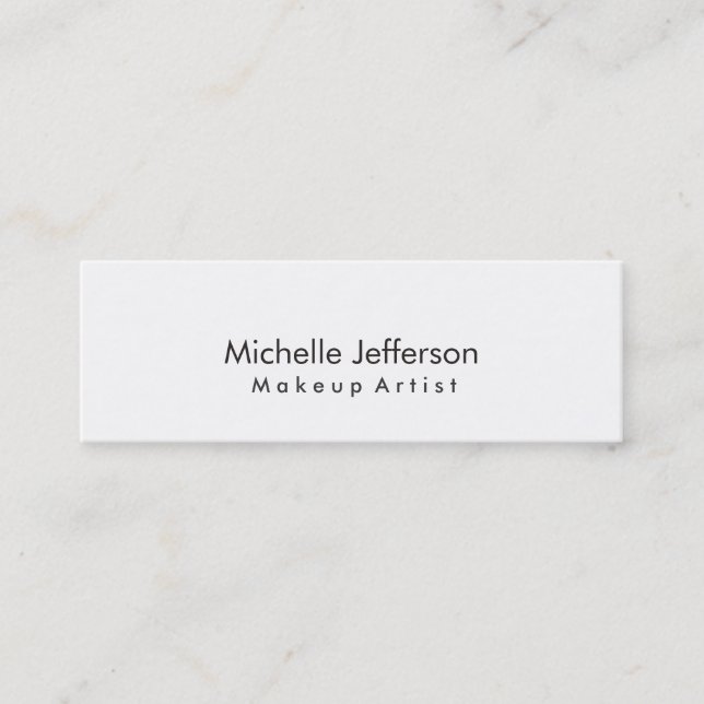Makeup Artist White Stylish Business Card (Front)