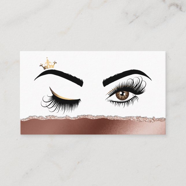 Makeup artist Wink Eye Beauty Salon Lash Extension Business Card (Front)