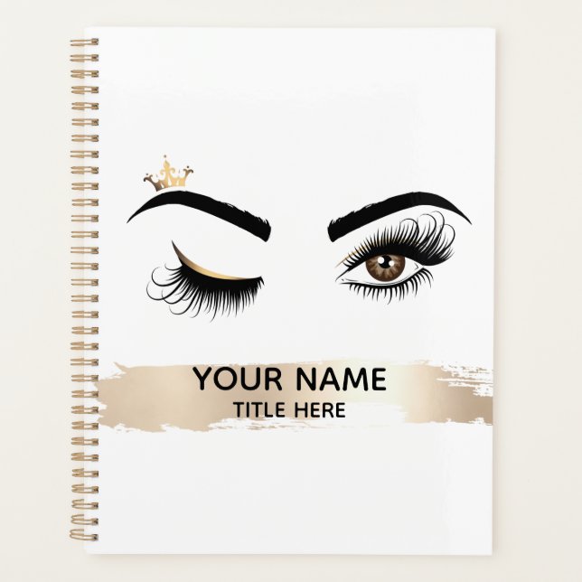 Makeup artist Wink Eye Beauty Salon Lash Extension Planner (Front)