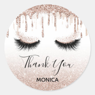 Makeup artist Wink Eye Brown Eye Beauty Salon Lash Classic Round Sticker