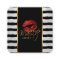 Makeup Artist with Stripes & Red Lips