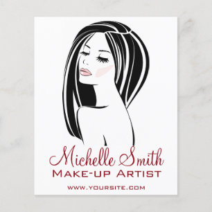 Makeup artist Woman Face long eyelashes branding Flyer