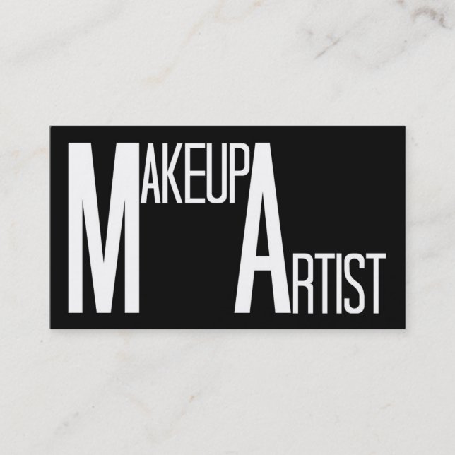 Makeup Artist Word Business Card (Front)