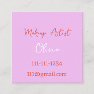 MAKEUP ARTISTE CARTE DE VISITE ROSE ET ROUGE