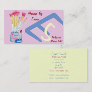 makeup artists brushes original beauticians design business card