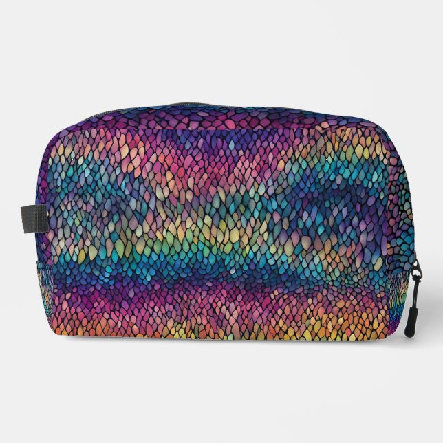 Makeup Bag Colourful Multicolored Rainbow Mermaid (Front)