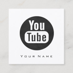 Makeup Beauty Blogger You-tuber FashionBlack White Square Business Card