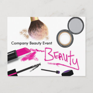 Makeup Beauty Glam Event Workshop Postcard