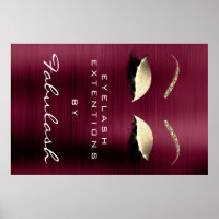 Makeup Beauty Salon Name Gold Burgundy Eyebrows