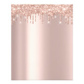 Makeup Beauty Salon Rose Glitter Flyer Spark Drips (Back)