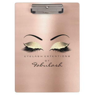 Makeup Beauty Studio Lashes Rose Gold Blush Clipboard