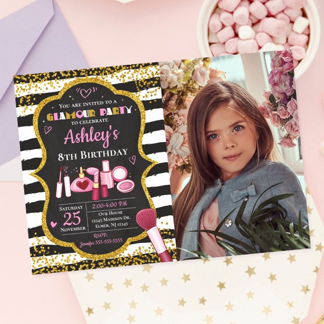 Makeup Birthday Invitation / Glamour Party (Creator Uploaded)