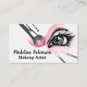 Makeup Brushes Eye Lashes Appointment Card