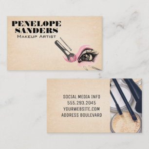 Makeup Brushes   Eye Lashes Business Card