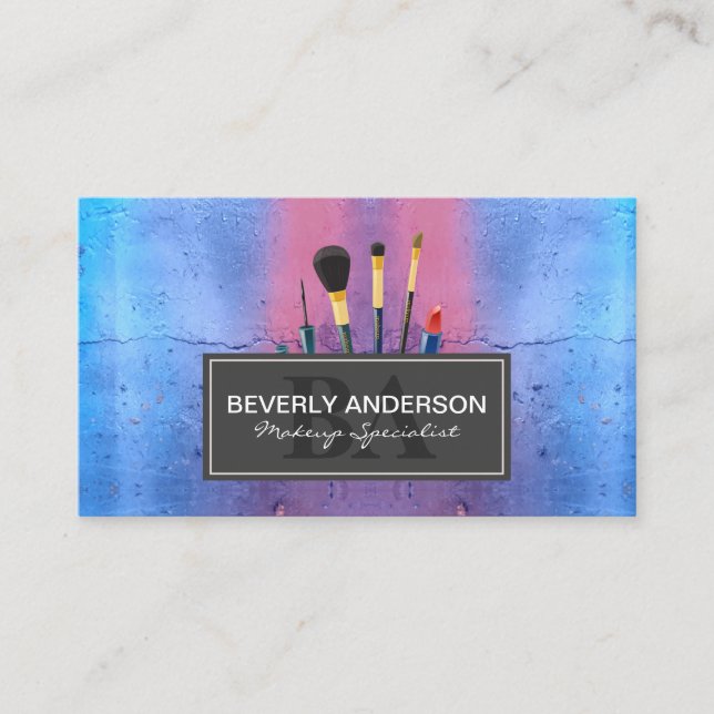 Makeup Brushes | Makeup Powder Appointment Card (Front)