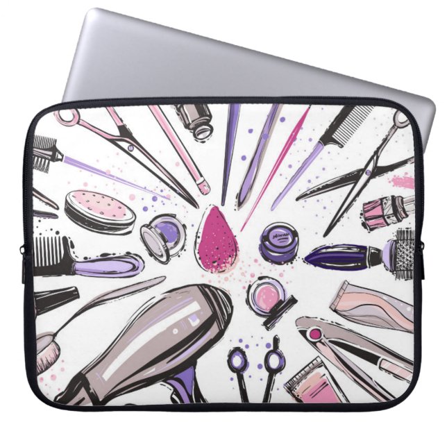 Makeup Circle Design Laptop Sleeve (Front)