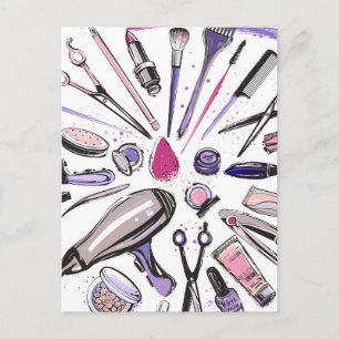 Makeup Circle Design Postcard